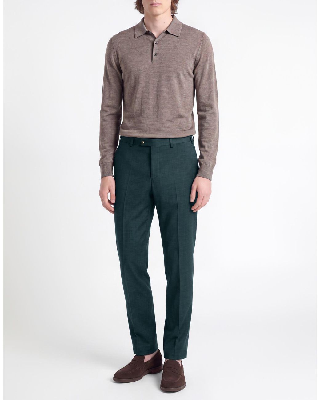DIGEL Blue Pants Virgin Wool, Viscose, Polyester, Elastane for men