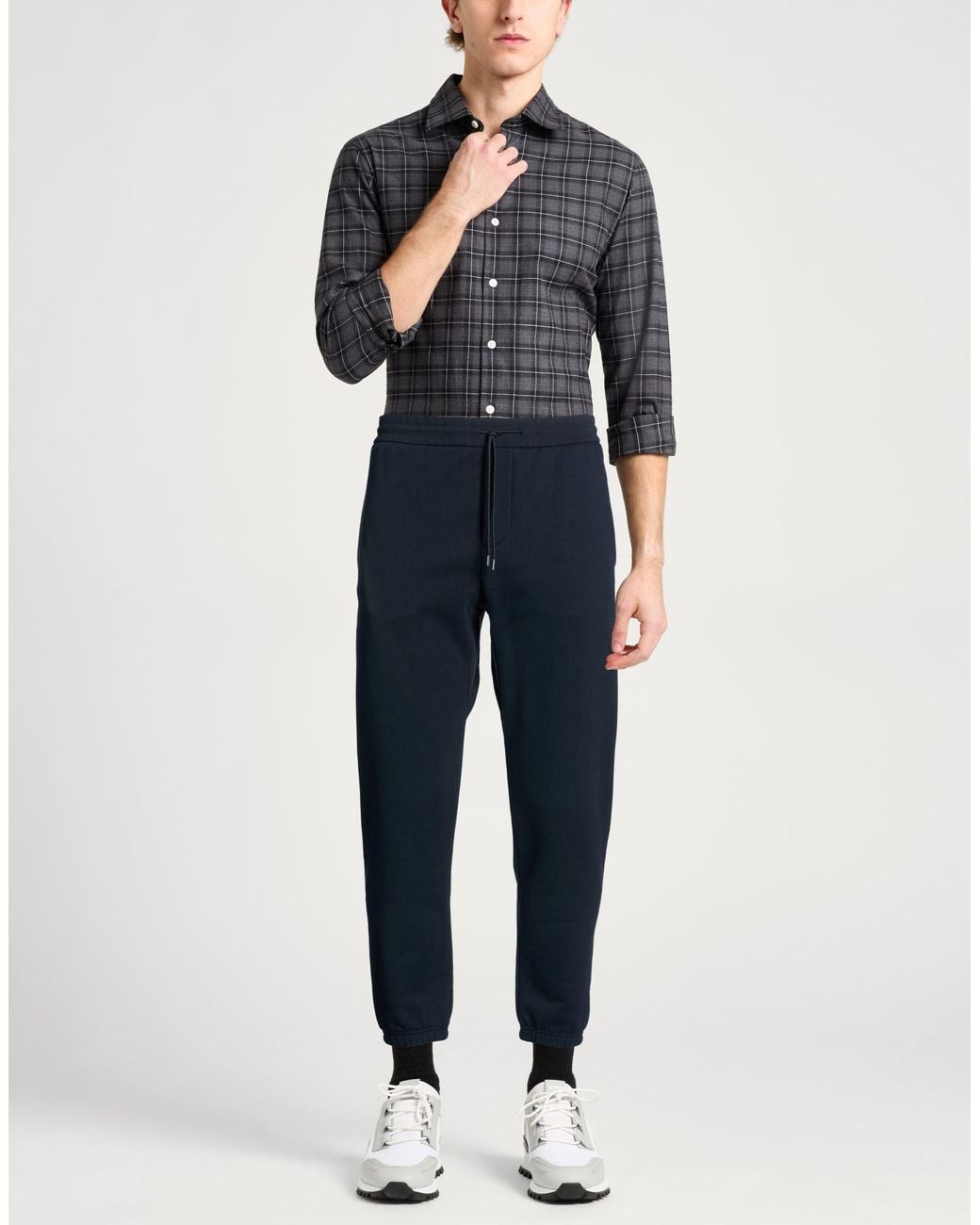 Emporio Armani Blue Pants Cotton for men