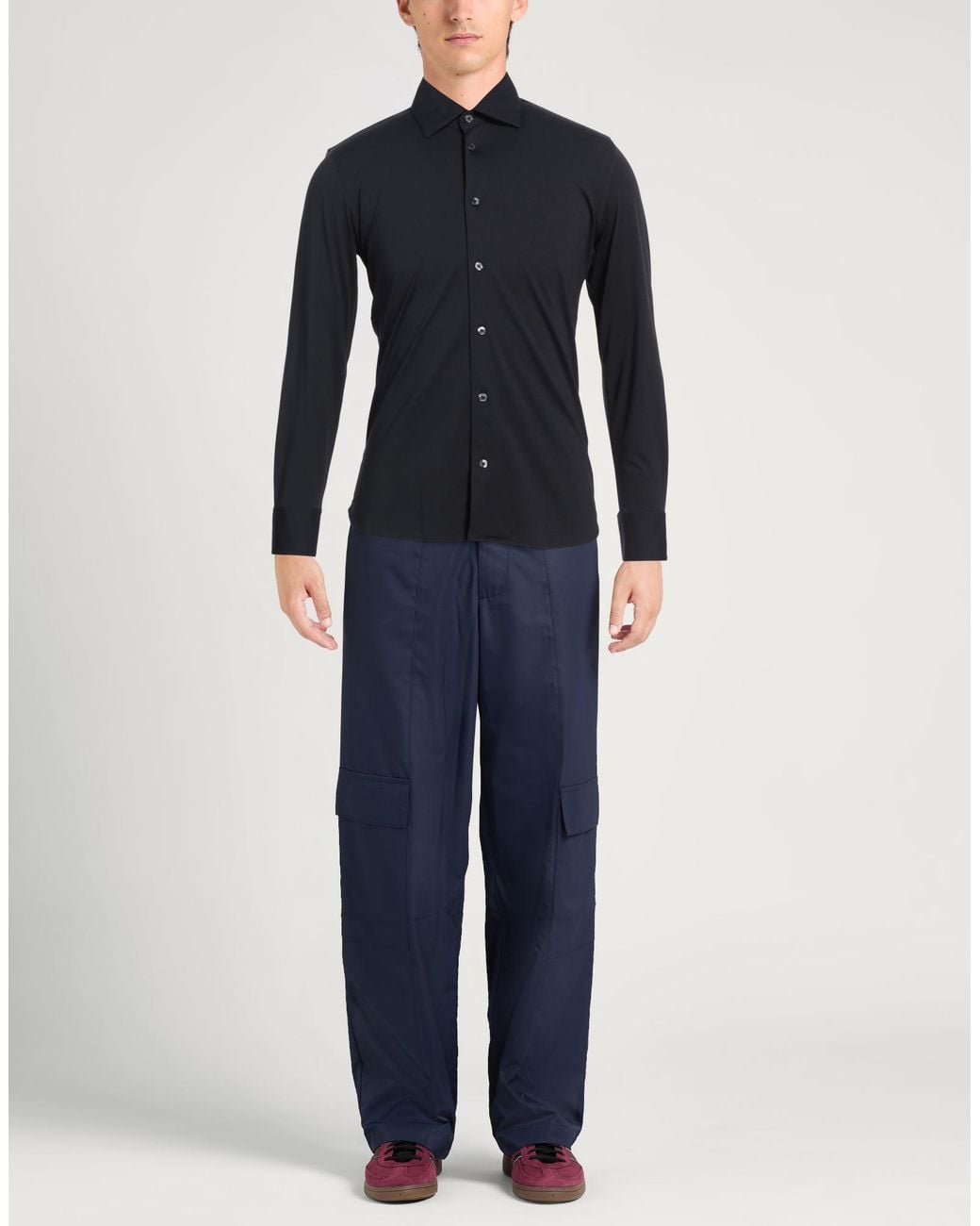 Rrd Blue Shirt Polyamide, Elastane for men