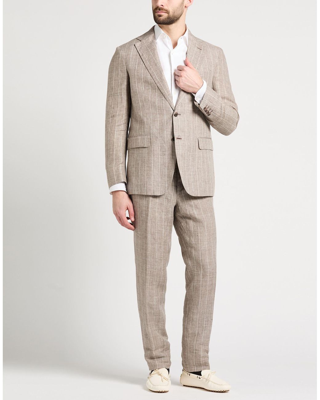 Brian Dales Gray Suit Linen for men