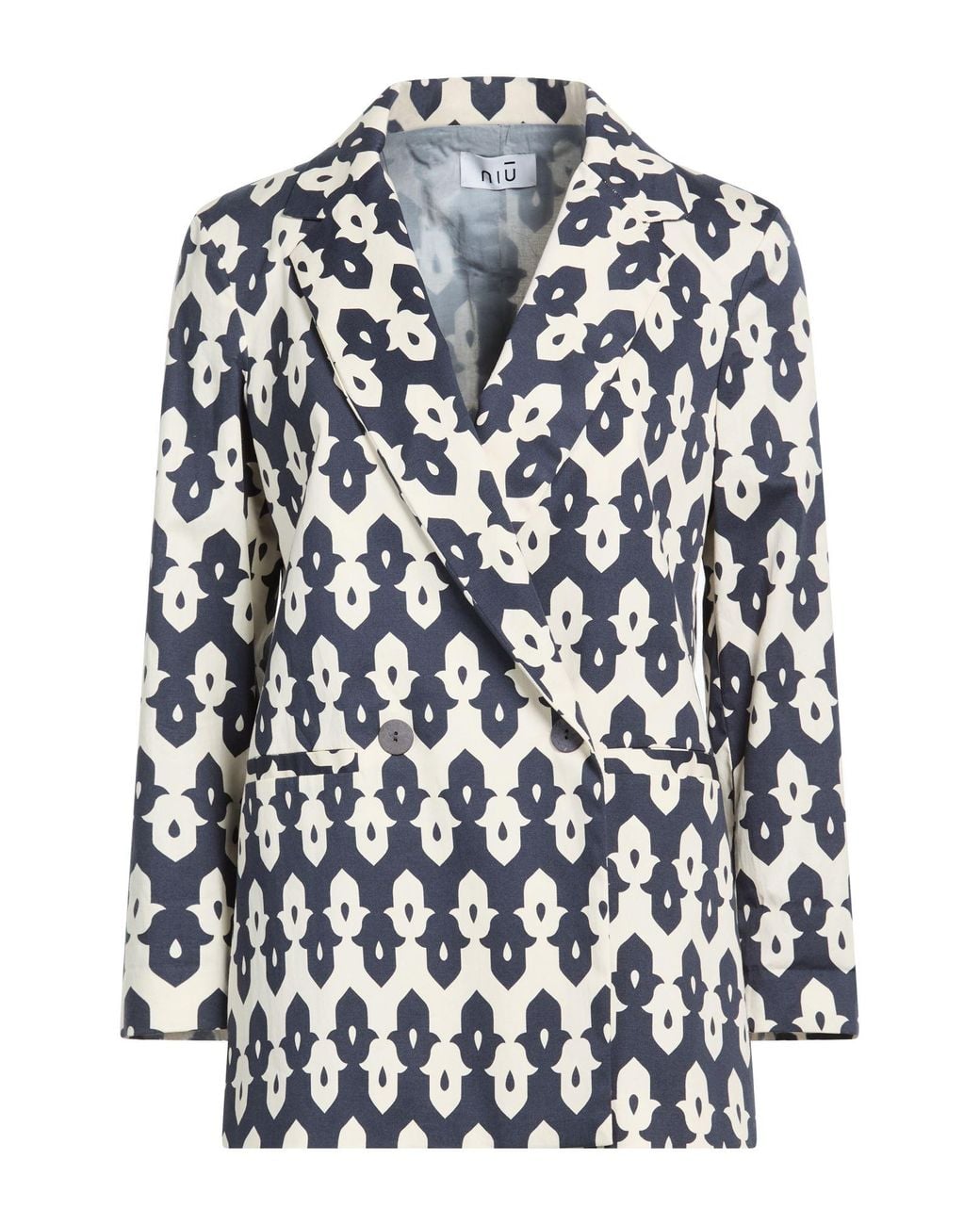 Niu White Blazer Cotton, Elastane