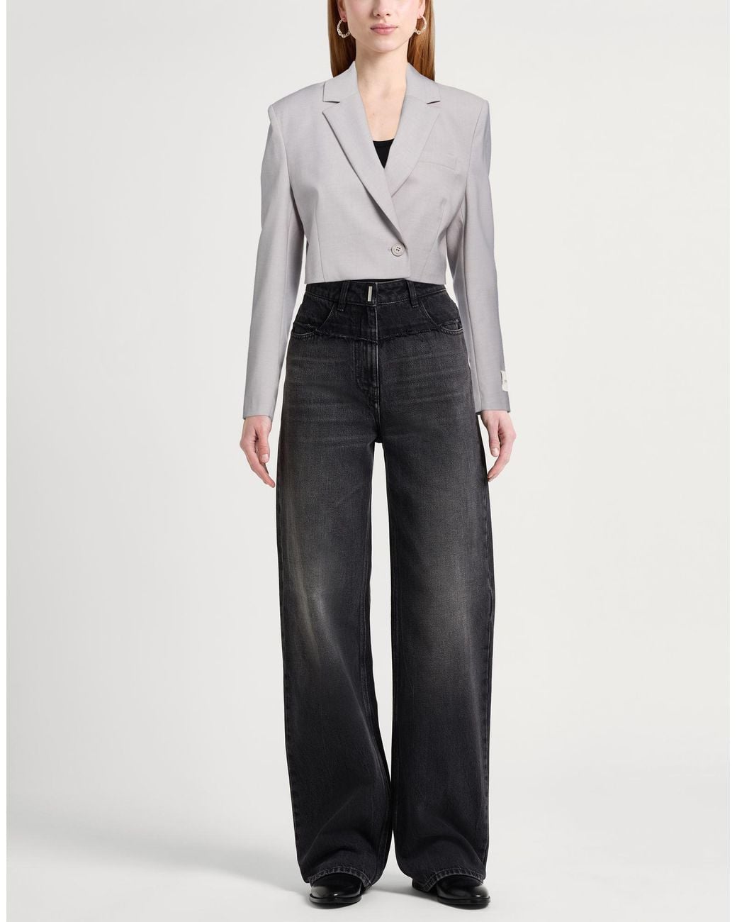 hinnominate Gray Light Blazer Polyester, Viscose, Elastane