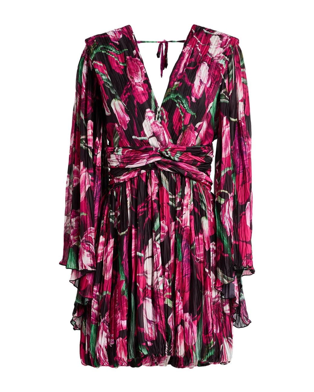 W Les Femmes By Babylon Pink Mini Dress Polyamide