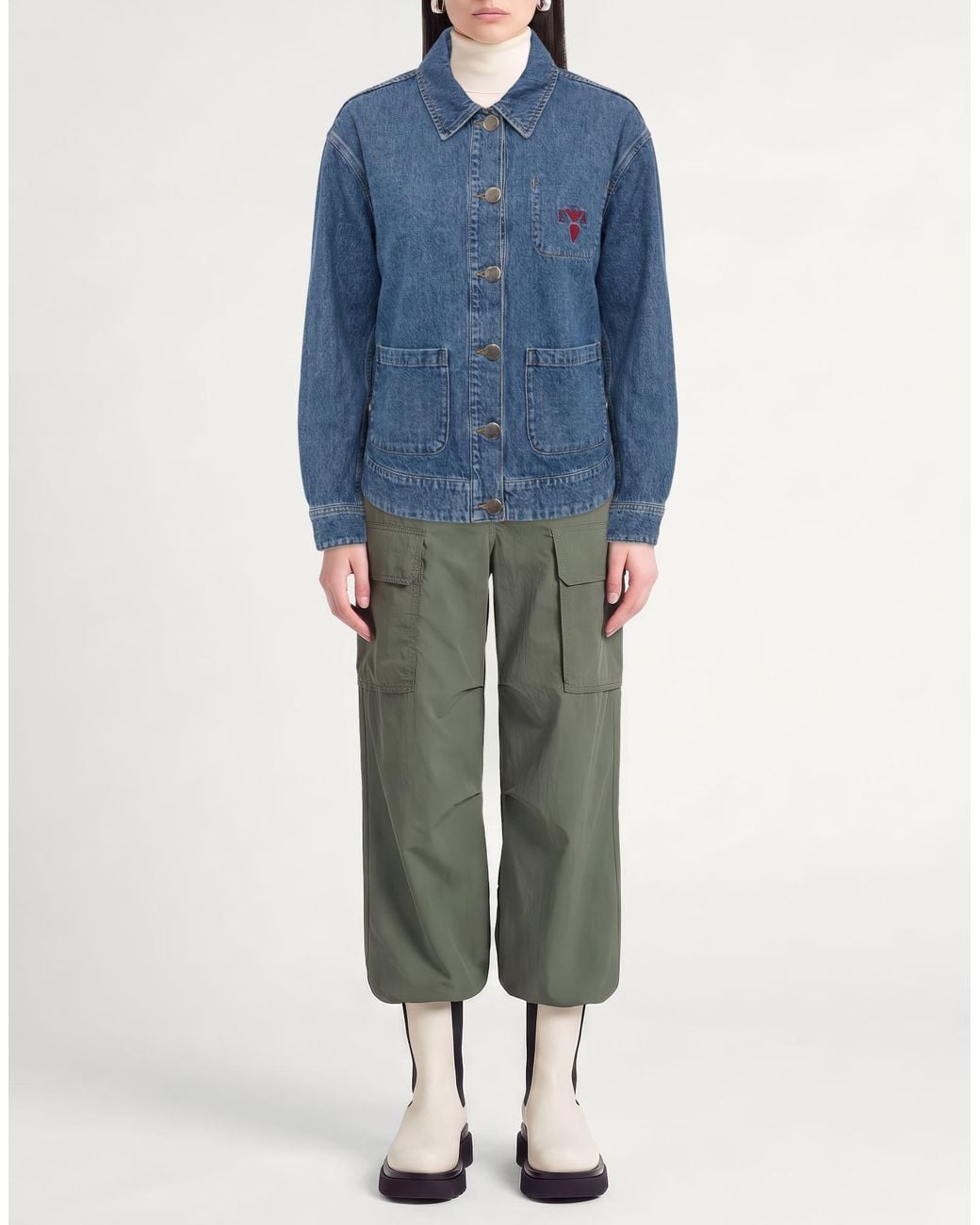 Emporio Armani Blue Denim Outerwear