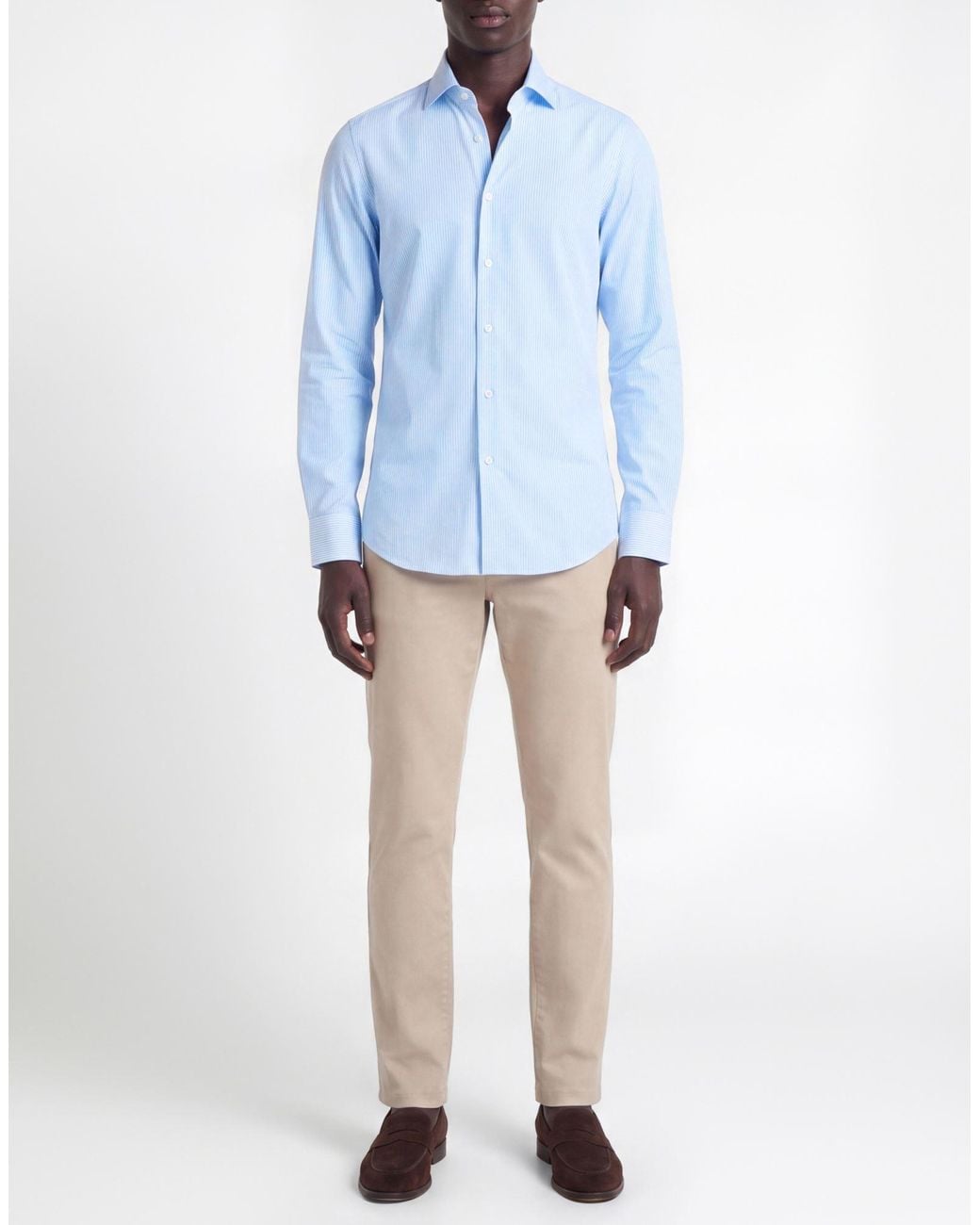 Ghirardelli Blue Next Bright Shirt Polyester, Elastane for men