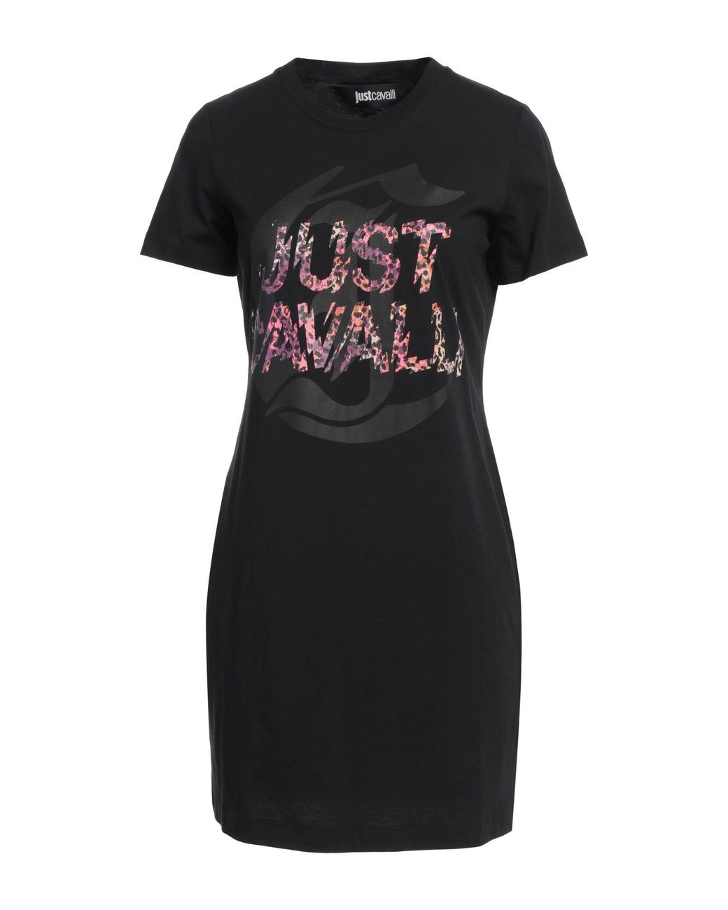 Just Cavalli Black Mini Dress Cotton