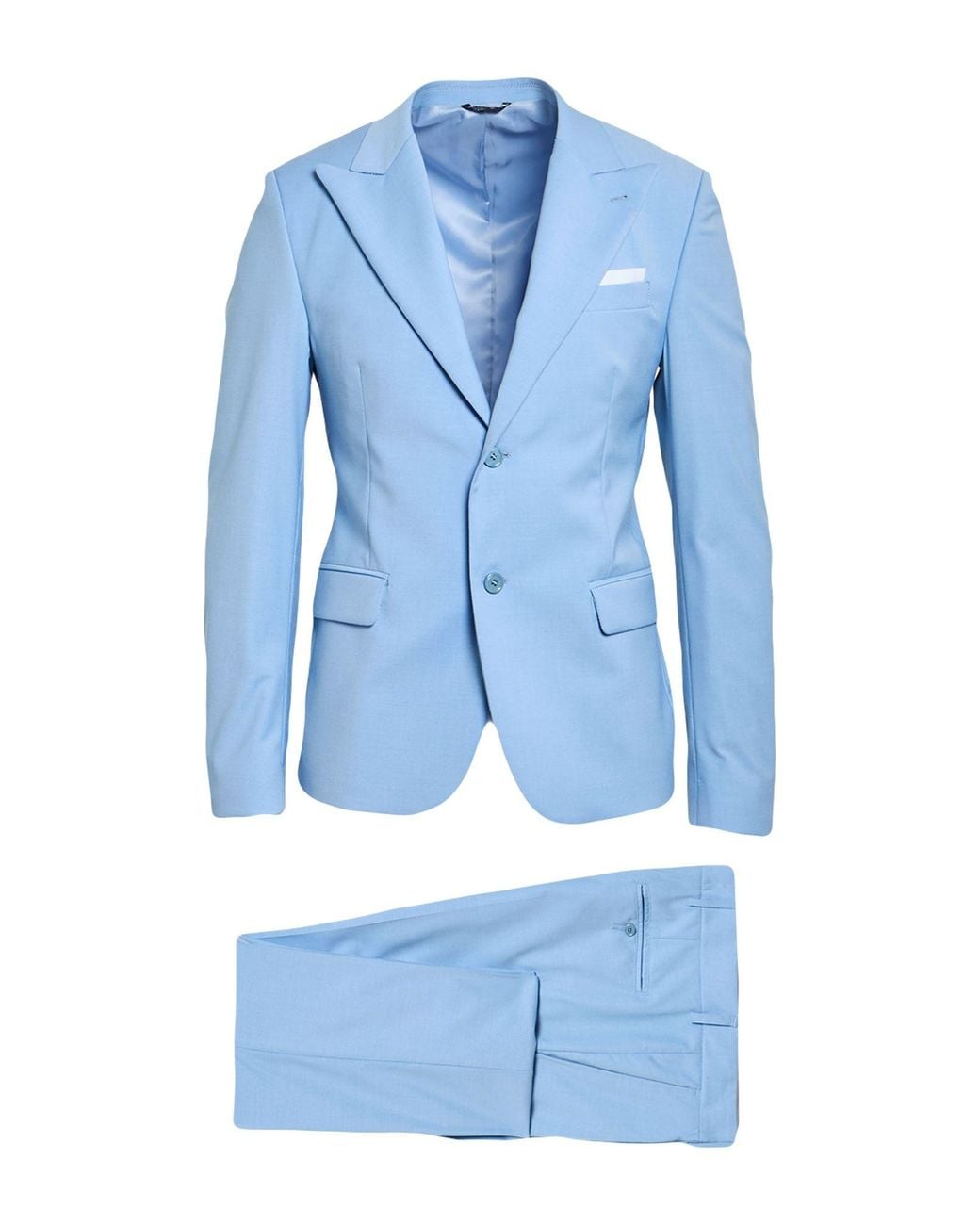 Daniele Alessandrini Blue Suit Polyester, Viscose, Elastane for men