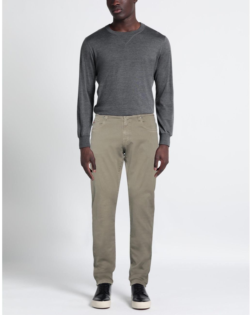 Tramarossa Gray Pants Cotton, Polyester, Elastane for men