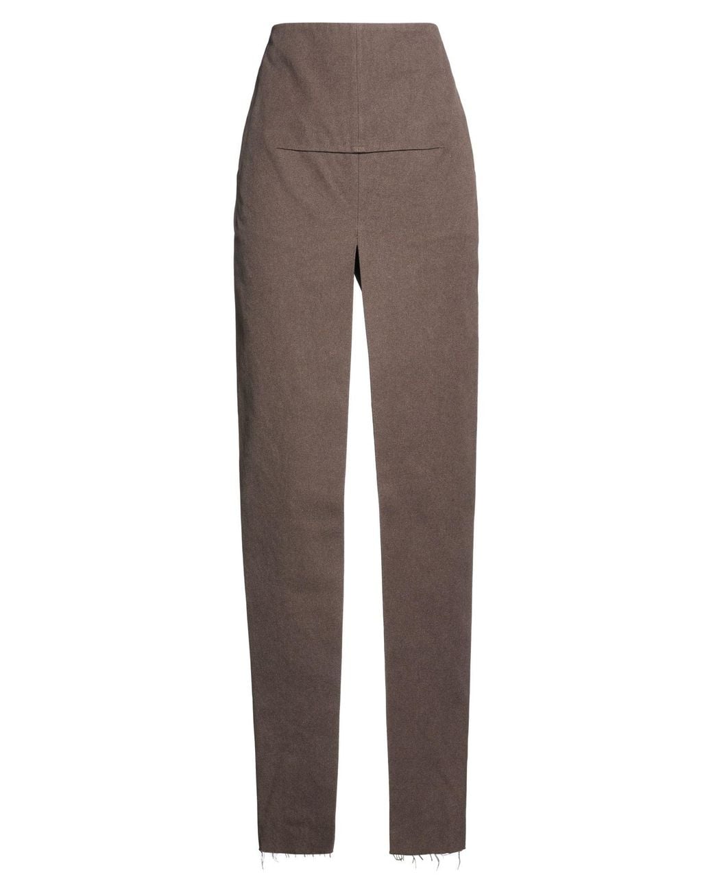 Rick Owens Brown Maxi Skirt Cotton, Polyurethane