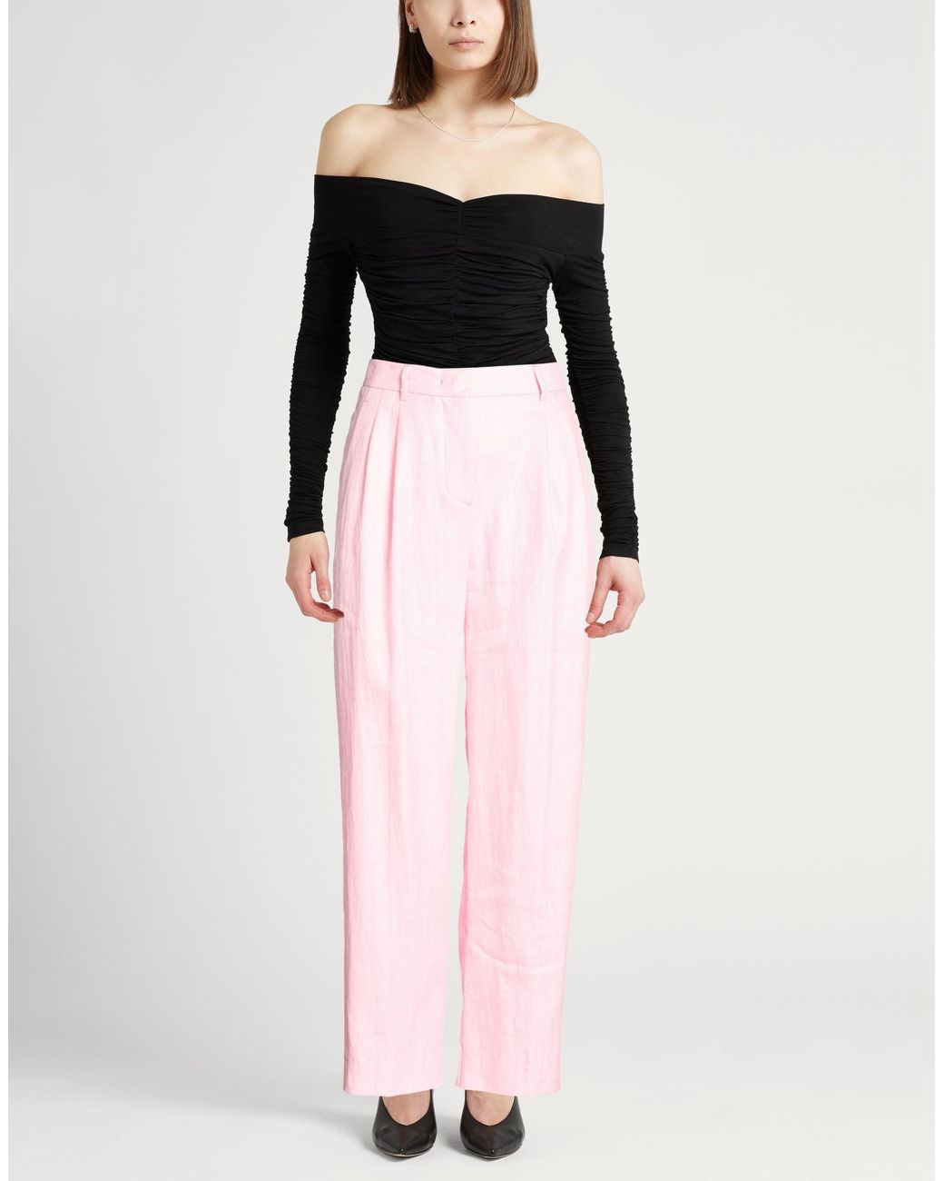 Brian Dales Pink Pants Linen, Polyamide
