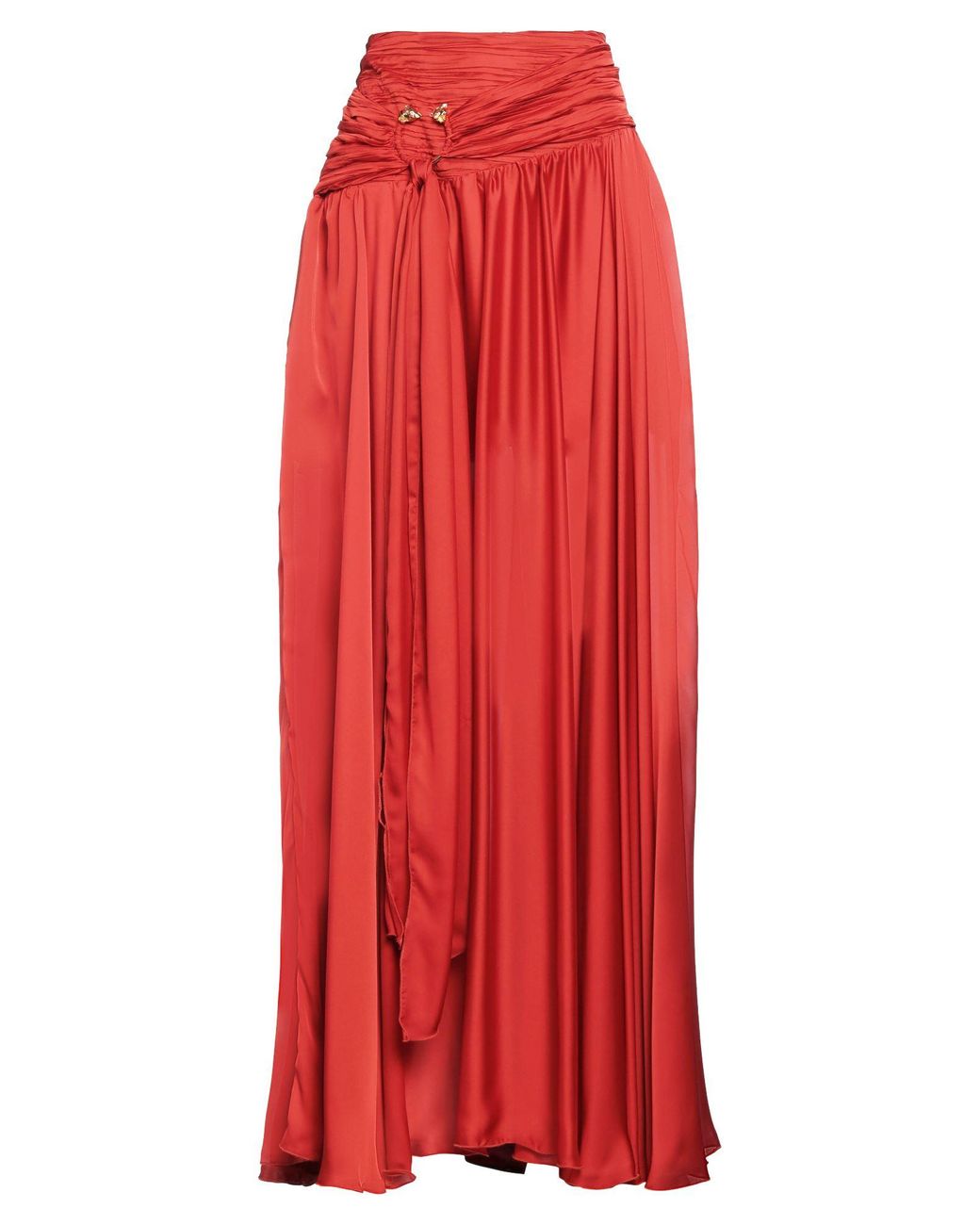 W Les Femmes By Babylon Red Maxi Skirt Polyamide