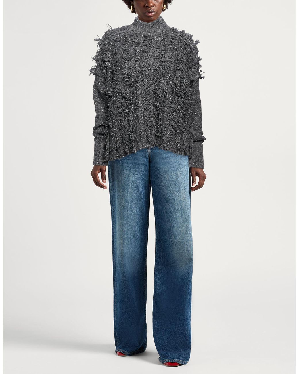 Manila Grace Gray Turtleneck