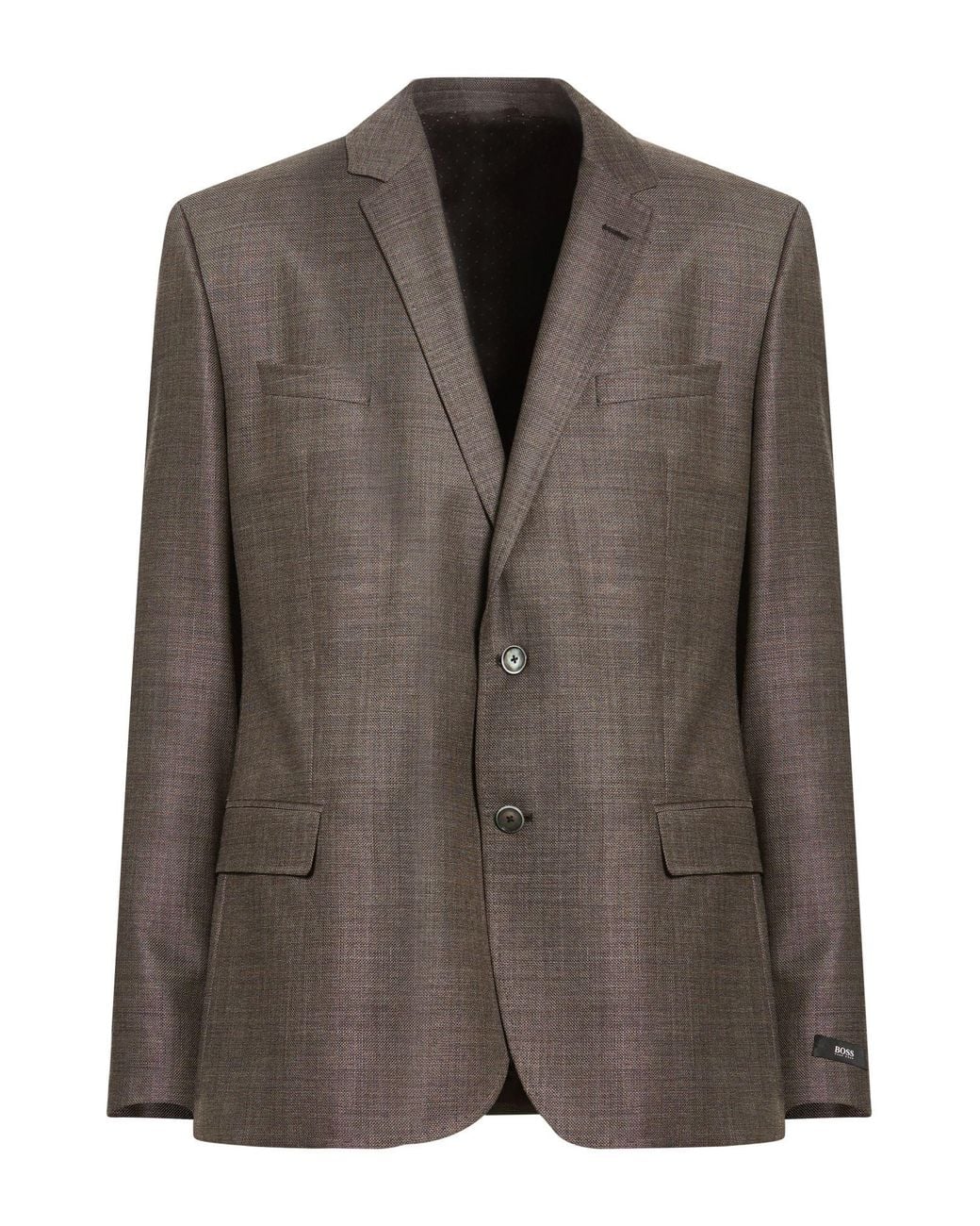 Boss Brown Blazer Virgin Wool for men