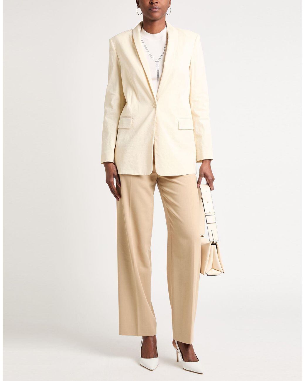 Theory Natural Blazer Linen, Viscose, Elastane