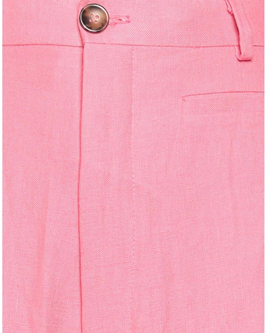 SOLOTRE Pink Pants Linen, Cotton