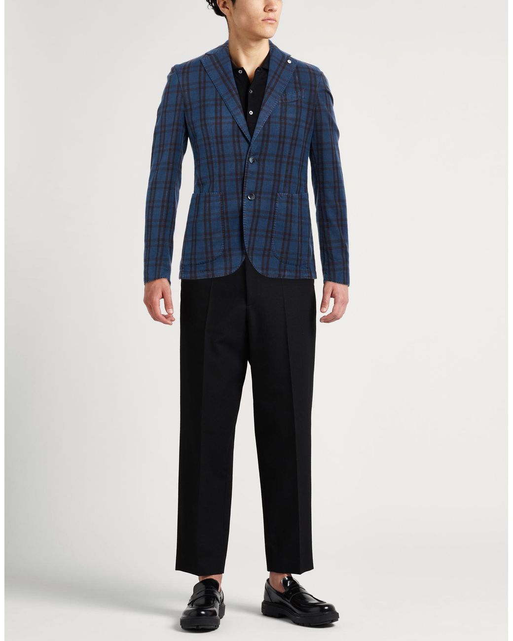 L.b.m. 1911 Blue Blazer Cotton, Linen, Silk for men