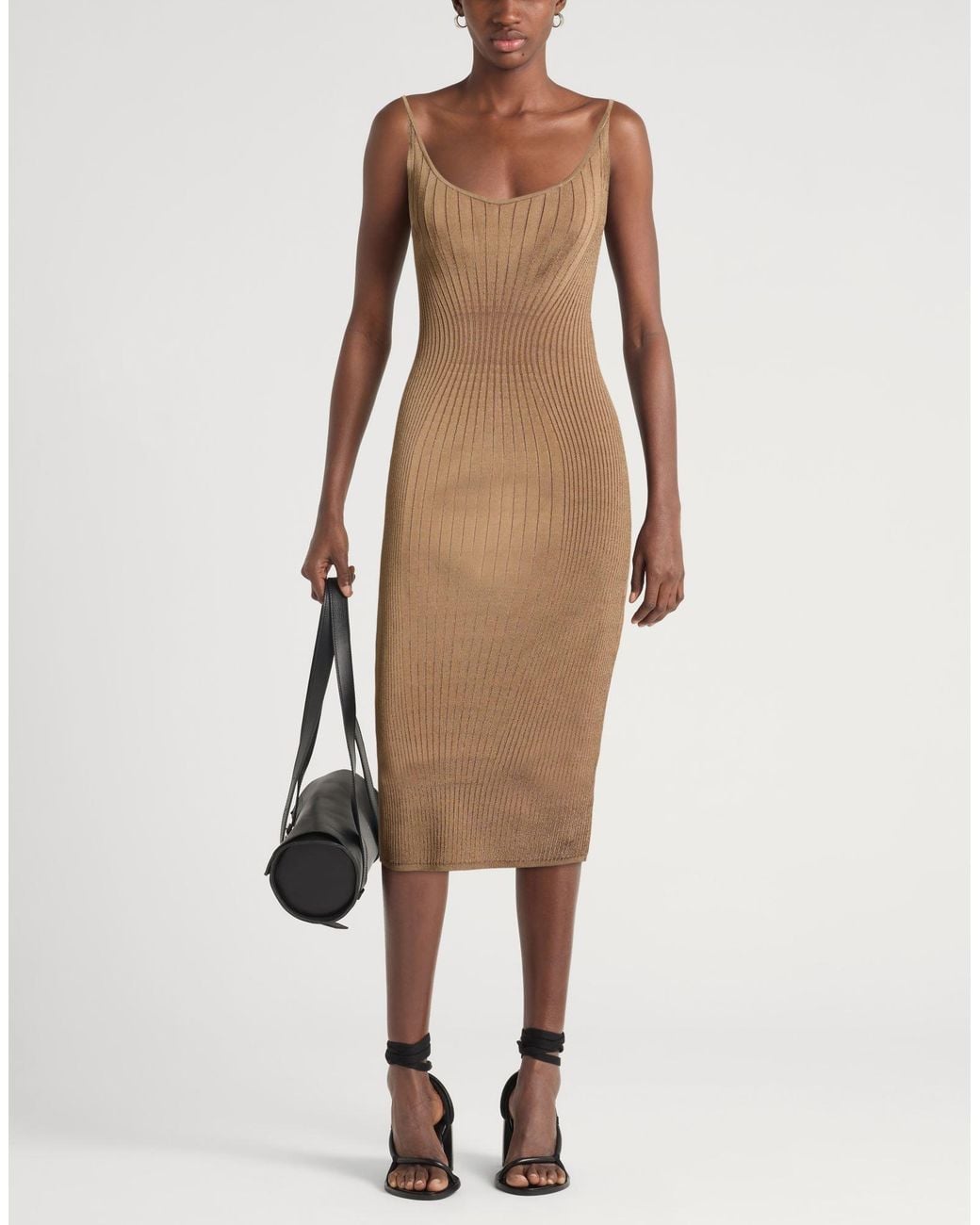 Mugler Brown Midi Dresses