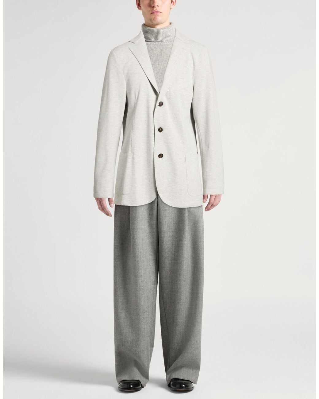 Eleventy White Light Blazer Polyester, Viscose, Polyamide, Elastane for men