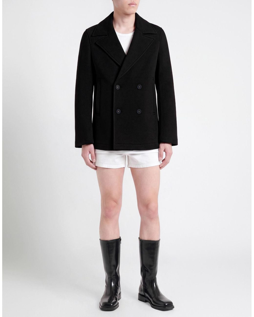 Manuel Ritz Black Coat for men