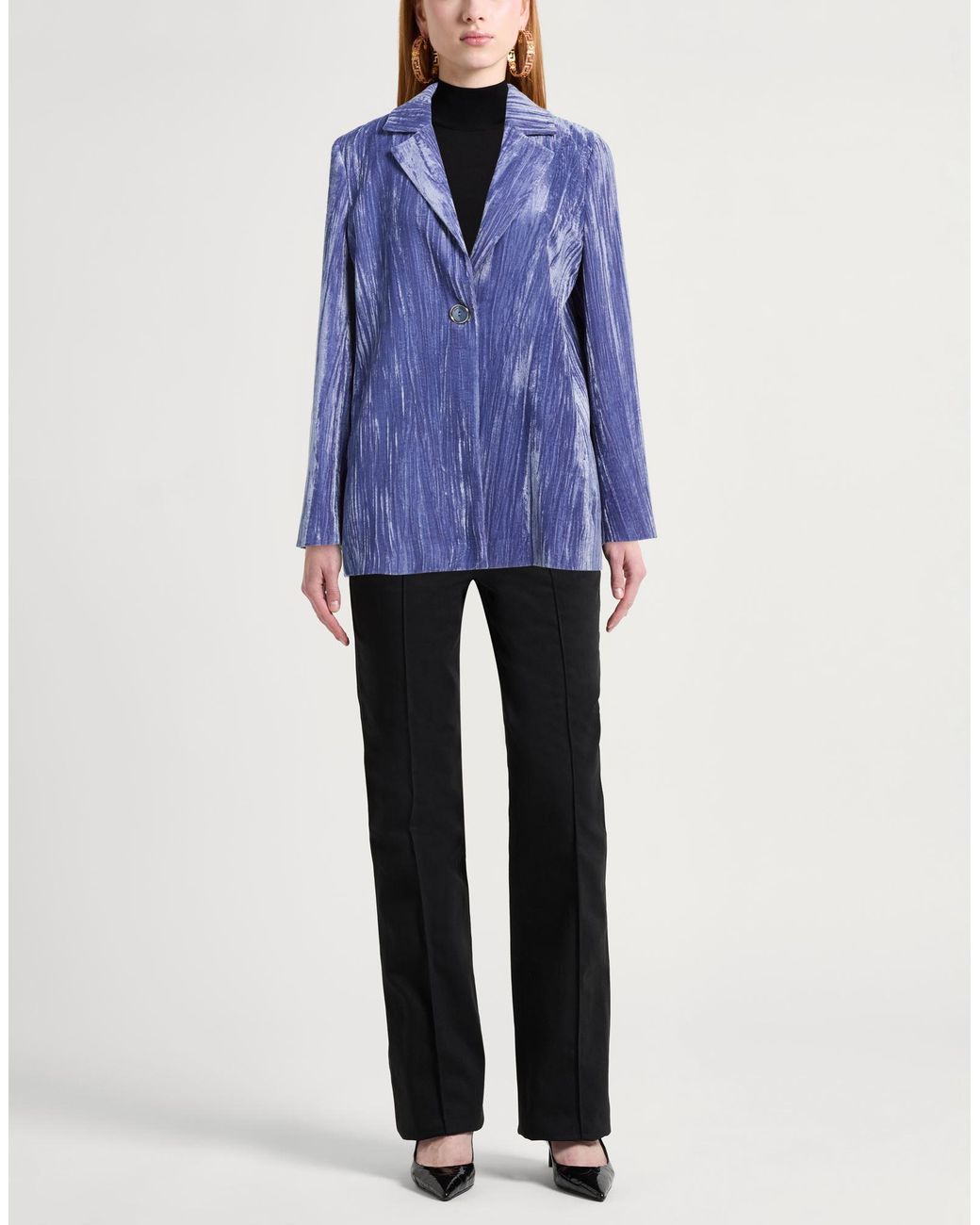 Diana Gallesi Blue Light Blazer Polyester