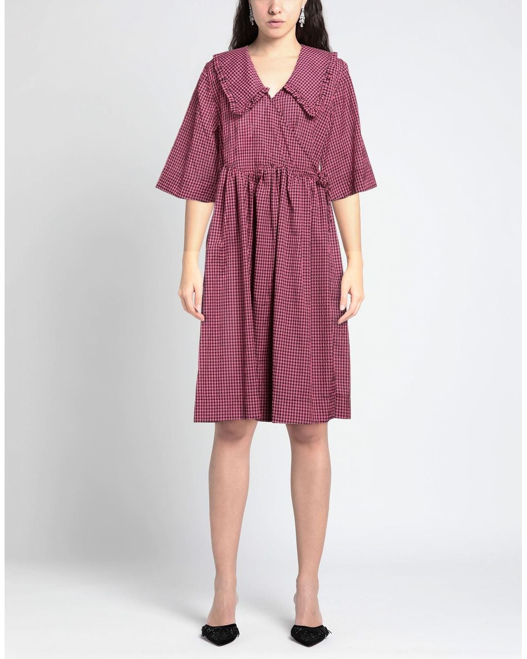 Ganni Purple Midi Dress