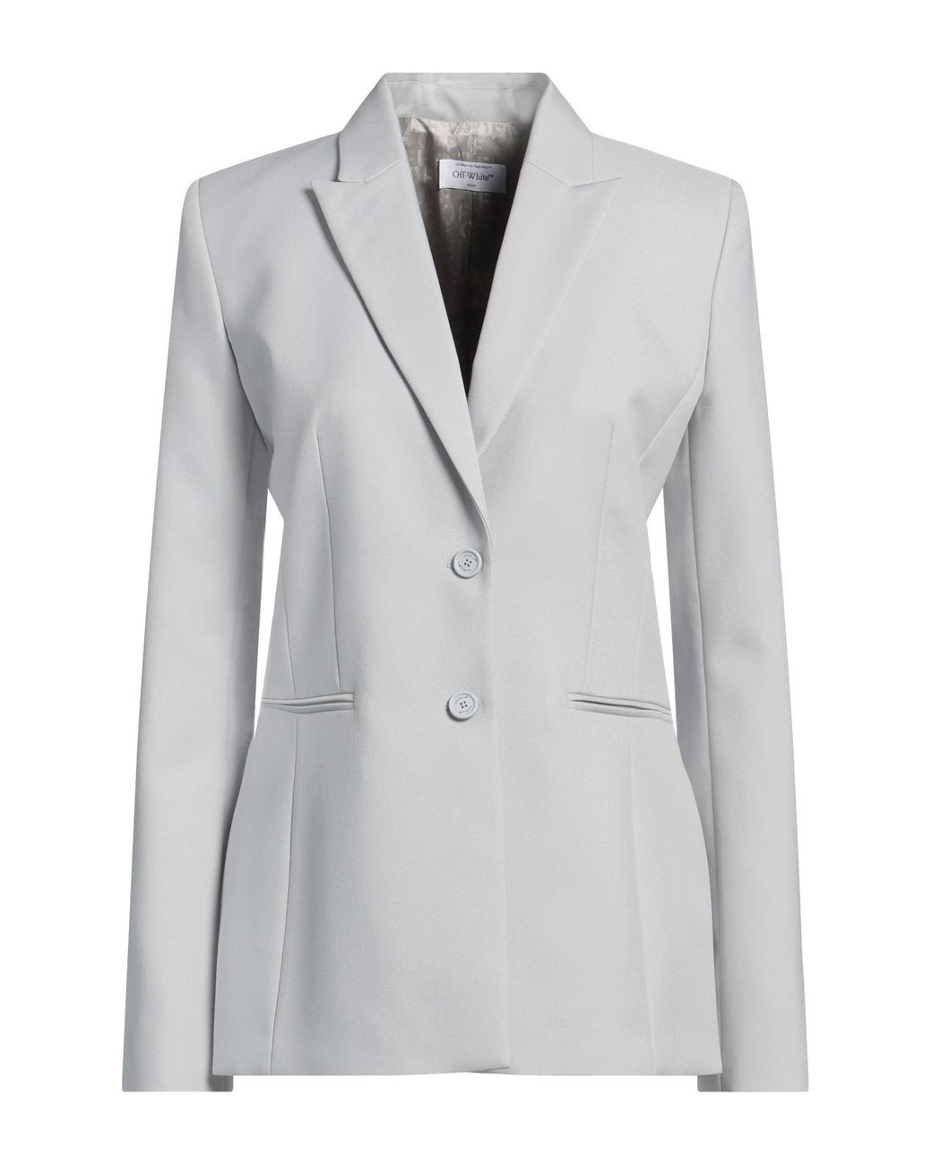Off-White c/o Virgil Abloh Gray Light Blazer Polyester