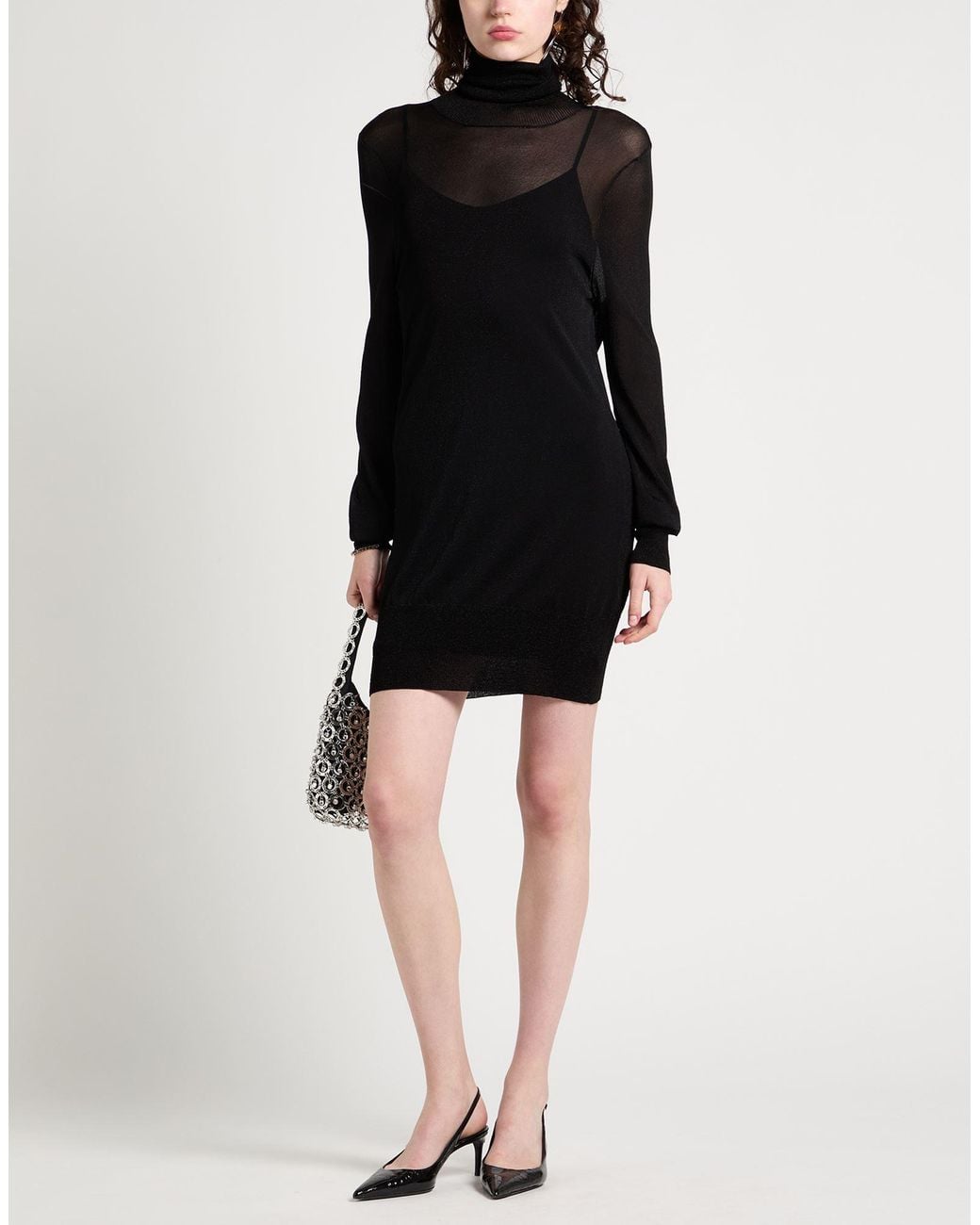 SAPIO Black Turtleneck Viscose, Polyester