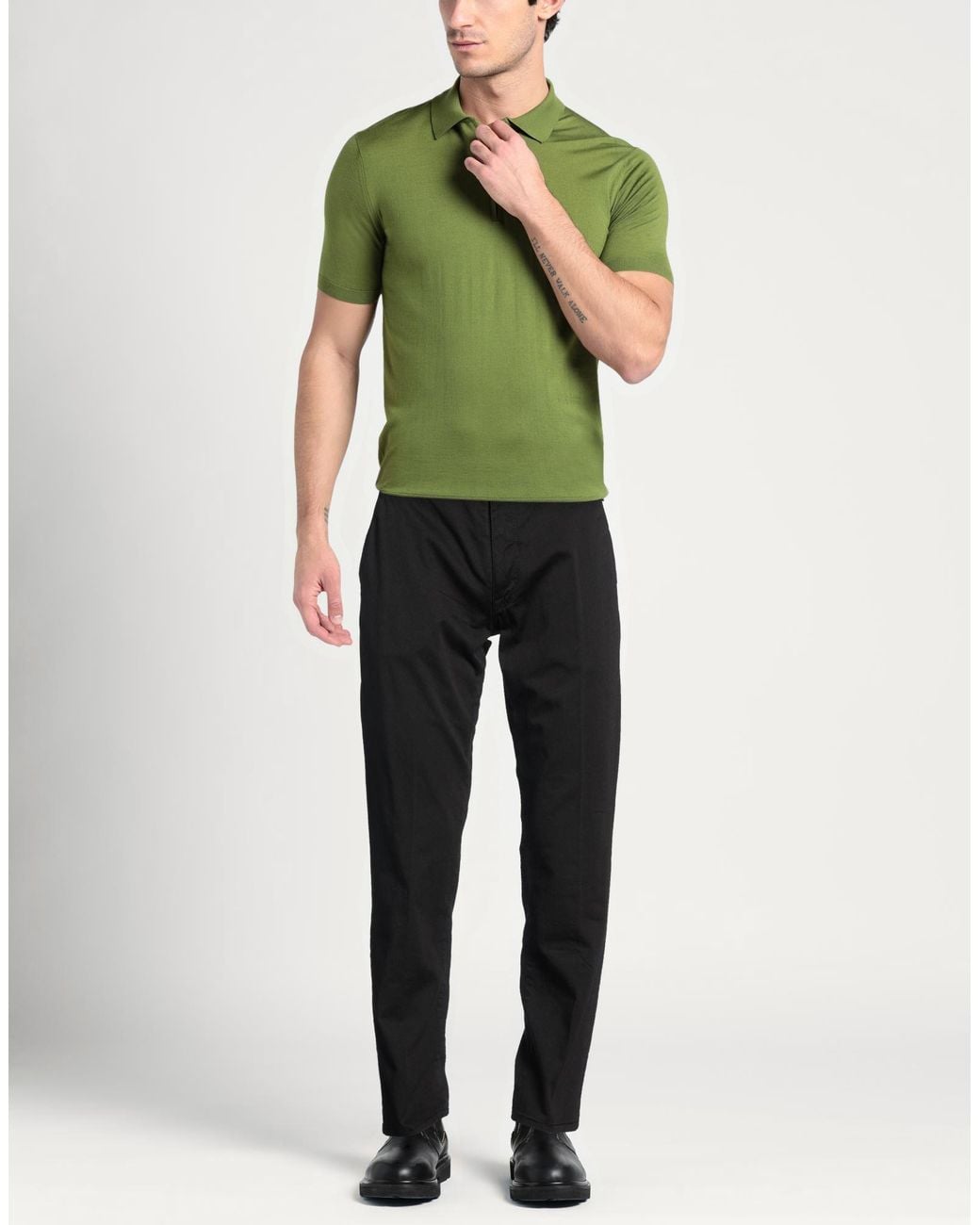 Luigi Borrelli Napoli Black Pants for men