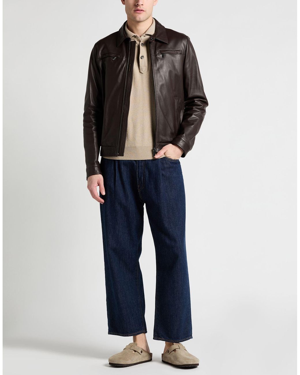 Moorer Black Jacket Lambskin, Polyester for men