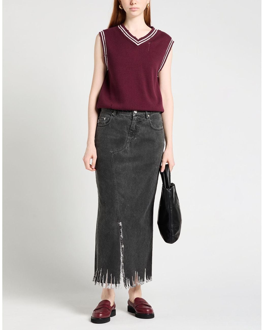 Marni Gray Denim Skirt