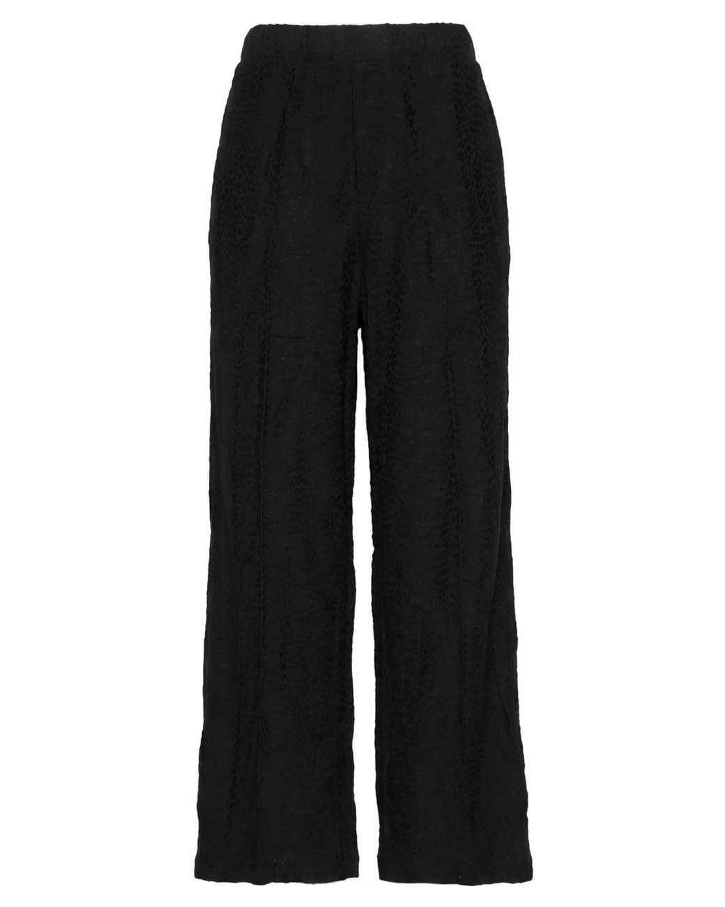 European Culture Black Pants Viscose, Cotton