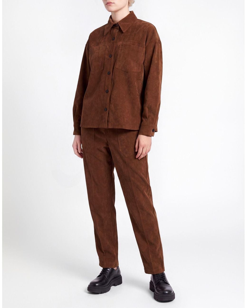 Shirtaporter Brown Co-Ord Polyester, Nylon, Elastane
