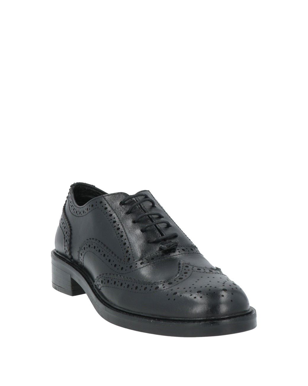 Emanuélle Vee Gray Lace-Up Shoes Leather