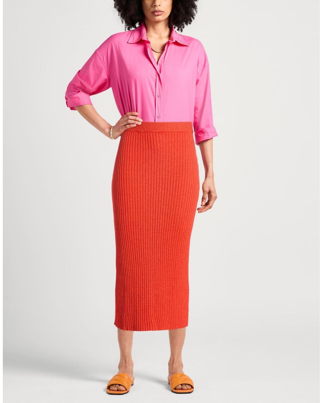 Maliparmi Red Midi Skirts