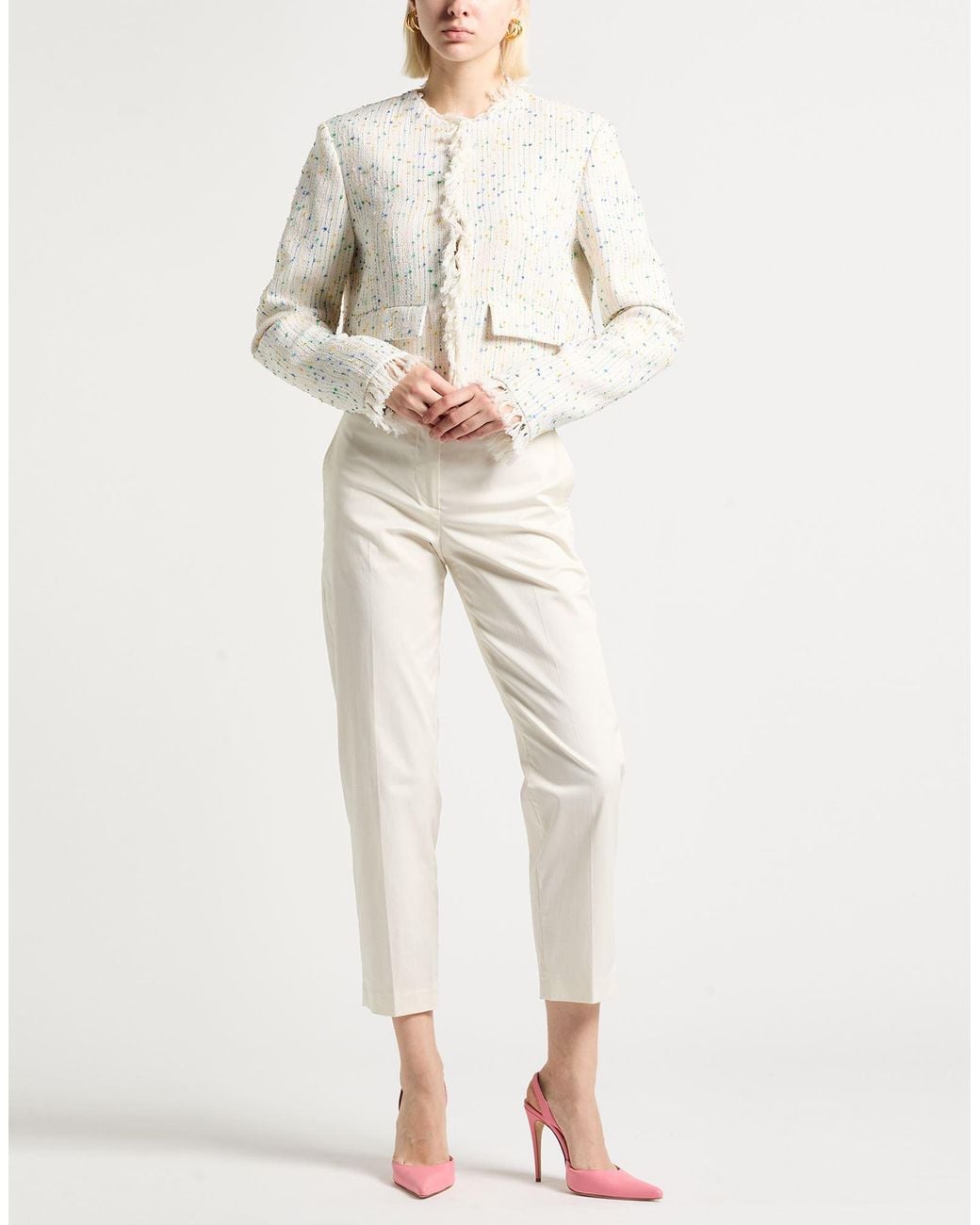 MSGM White Jacket Cotton, Polyester, Polyamide