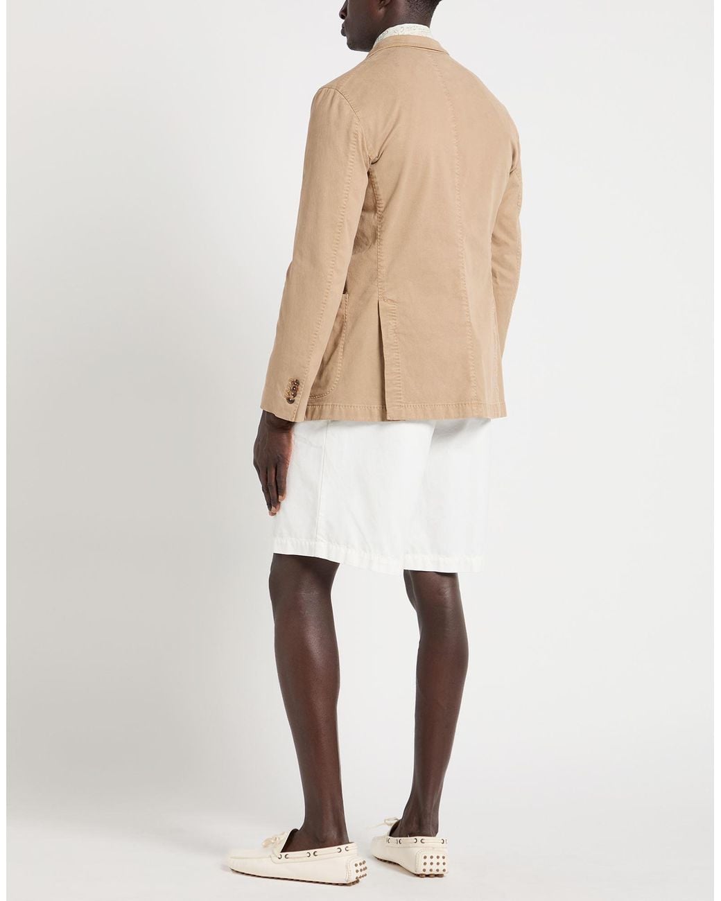 Boglioli Natural Sand Blazer Cotton, Tencel, Silk, Elastane for men