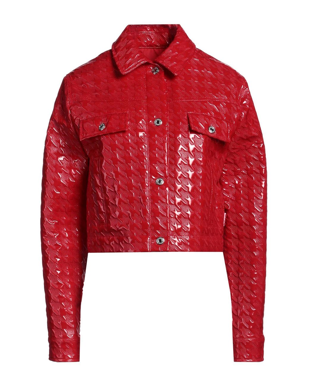 MSGM Red Jacket Polyester, Elastane, Polyurethane Coated