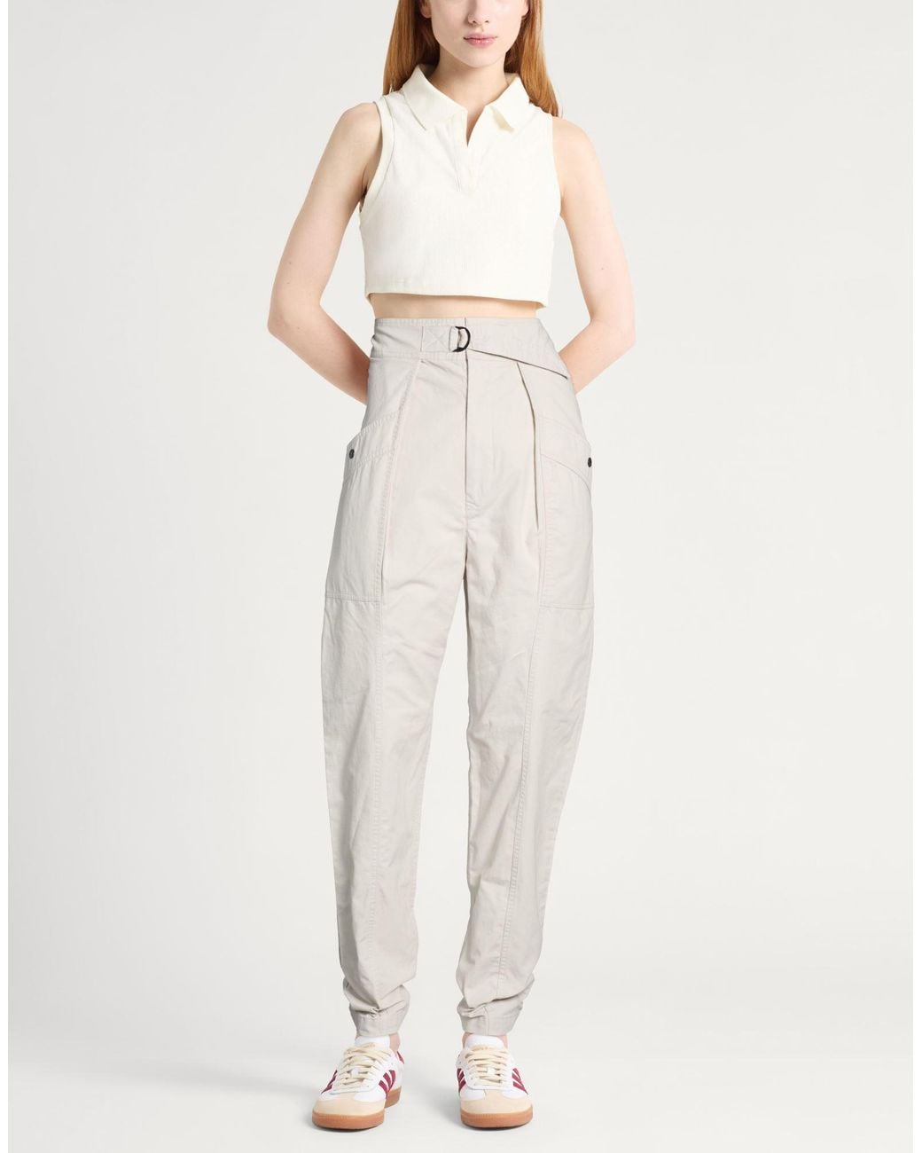 Isabel Marant White Light Pants Cotton