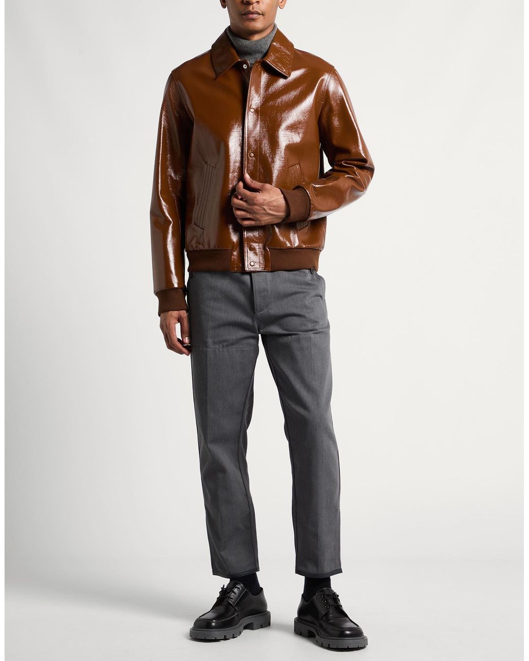 Fendi Brown Tan Jacket Calfskin for men