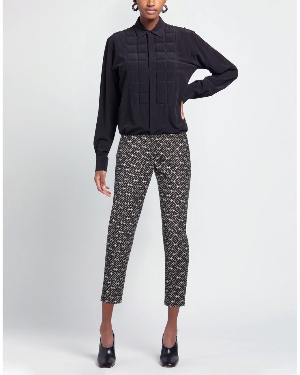 Elisabetta Franchi Gray Trouser