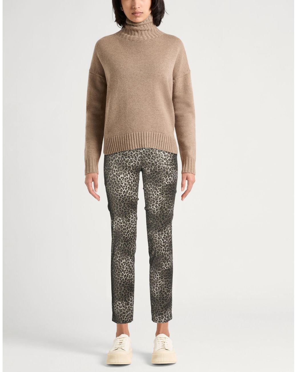 PT Torino Gray Pants Cotton, Elastane