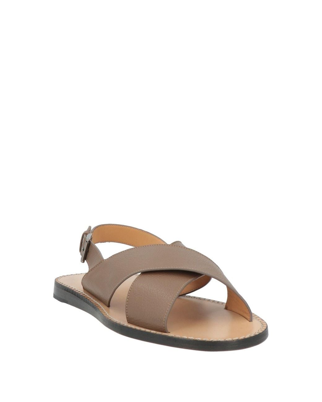 Fabi Brown Khaki Sandals Leather for men