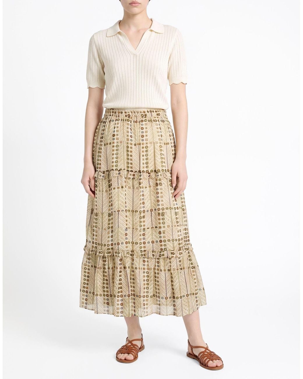 Isabel Marant Natural Midi Skirt