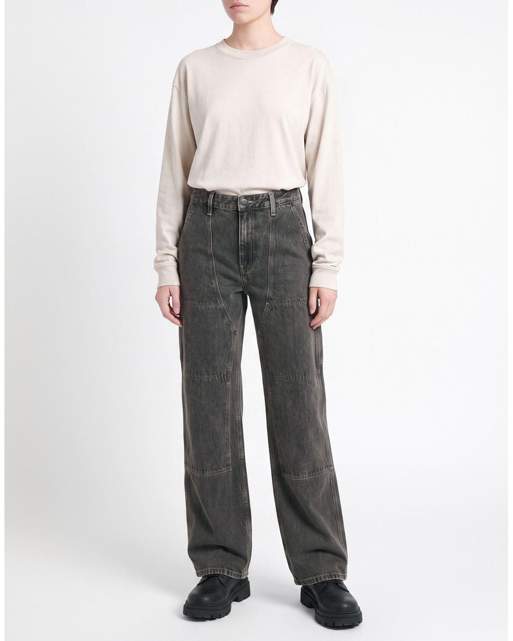 Helmut Lang Gray Jeans Cotton, Polyester