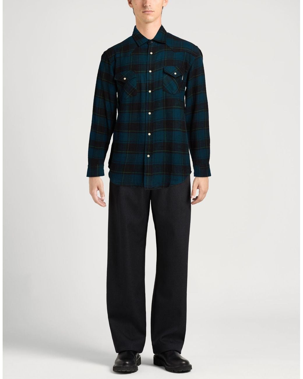 Roy Rogers Blue Shirt Cotton for men