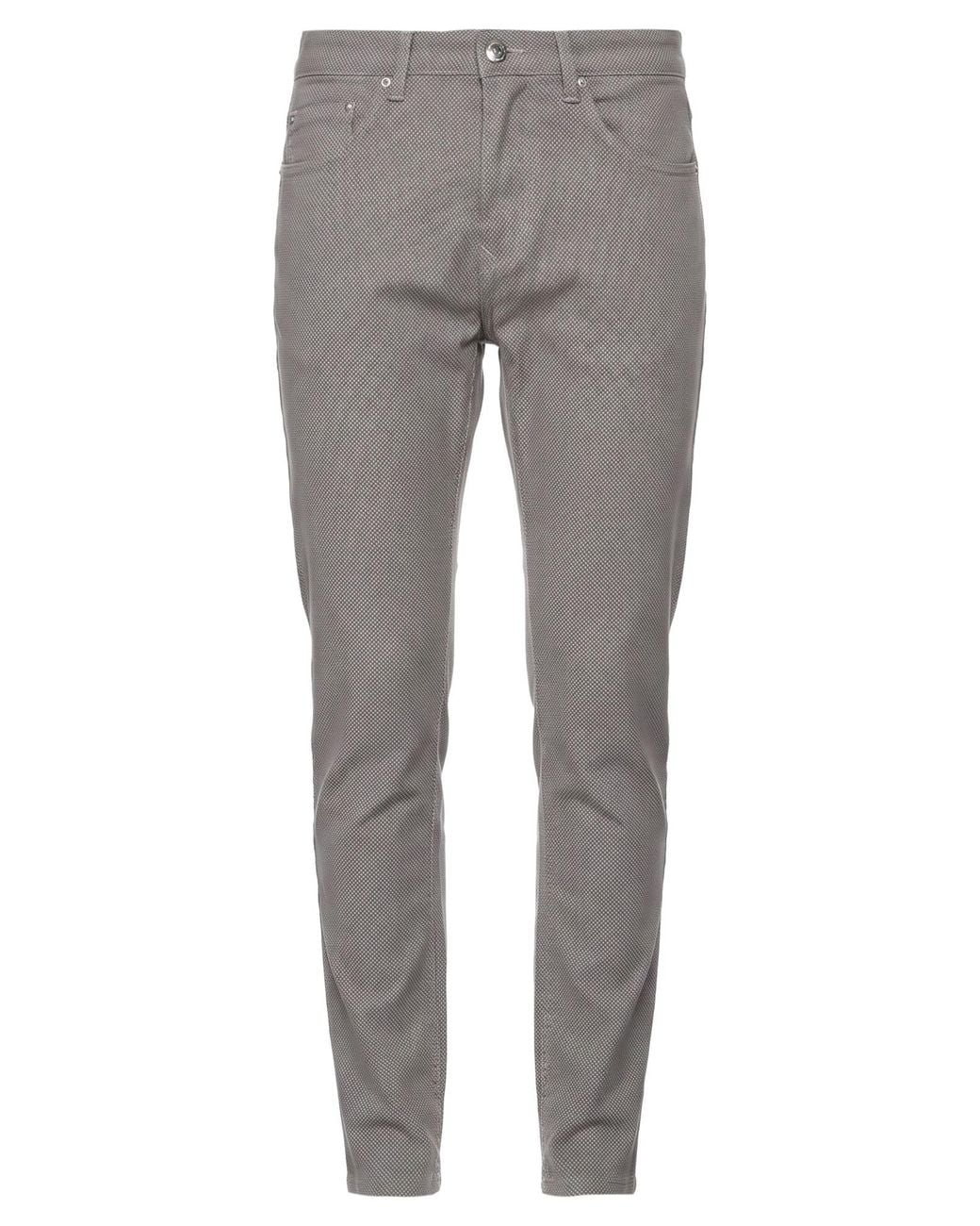 Harmont & Blaine Gray Pants Cotton, Elastane for men