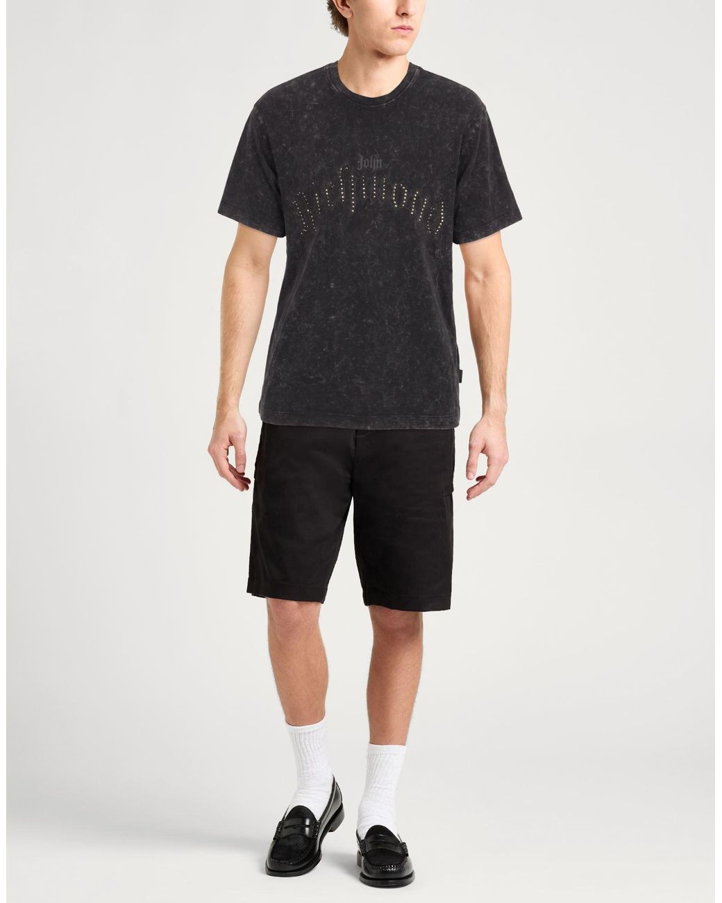 John Richmond Black T-Shirt Cotton for men
