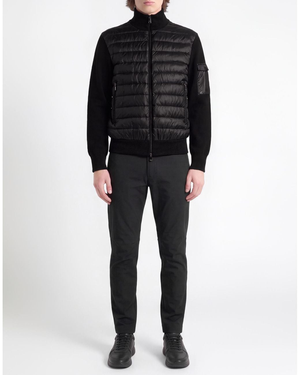 Paul & Shark Black Puffer Virgin Wool, Acrylic, Nylon for men