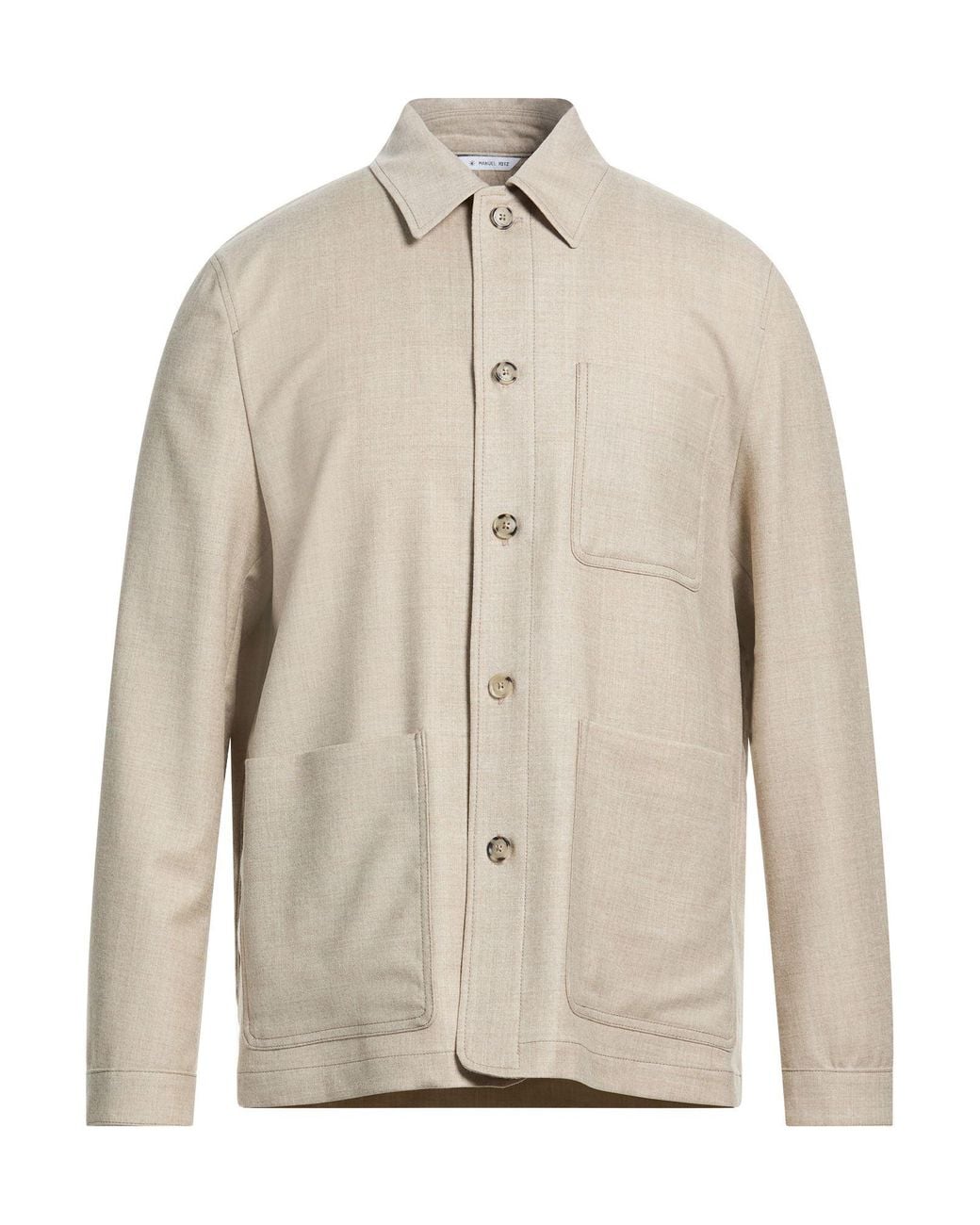 Manuel Ritz Natural Jacket Virgin Wool, Elastane for men