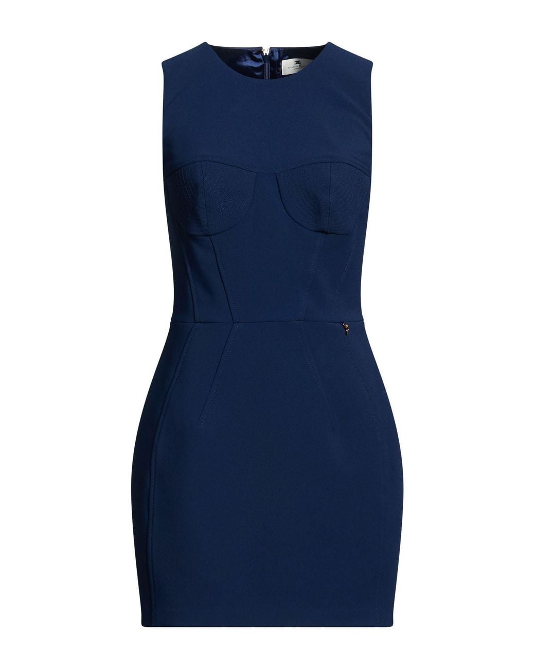 Elisabetta Franchi Blue Mini Dress Polyester, Elastane